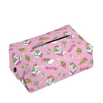 Pink Girly Unicorn Pattern Print Rectangle Tissue Box Cover