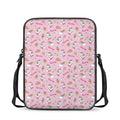 Pink Girly Unicorn Pattern Print Rectangular Crossbody Bag