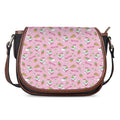 Pink Girly Unicorn Pattern Print Saddle Bag