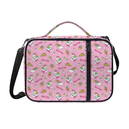 Pink Girly Unicorn Pattern Print Shoulder Strap Bible Bag