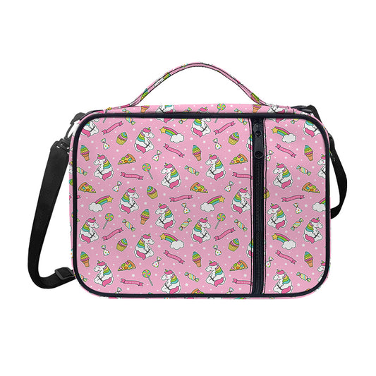 Pink Girly Unicorn Pattern Print Shoulder Strap Bible Bag