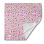 Pink Girly Unicorn Pattern Print Silk Bandana