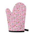 Pink Girly Unicorn Pattern Print Single Oven Mitt