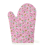 Pink Girly Unicorn Pattern Print Single Oven Mitt
