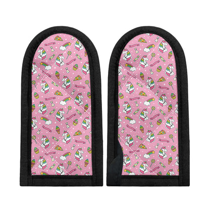 Pink Girly Unicorn Pattern Print Skillet Handle Cover