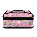 Pink Girly Unicorn Pattern Print Small Lunch Bag
