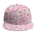 Pink Girly Unicorn Pattern Print Snapback Cap