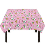 Pink Girly Unicorn Pattern Print Tablecloth