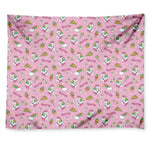 Pink Girly Unicorn Pattern Print Tapestry
