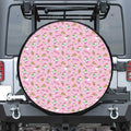 Pink Girly Unicorn Pattern Print Tire Cover
