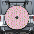 Pink Girly Unicorn Pattern Print Tire Cover With Camera Hole