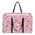 Pink Girly Unicorn Pattern Print Utility Tote Bag