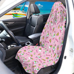Pink Girly Unicorn Pattern Print Waterproof Car Seat Cover