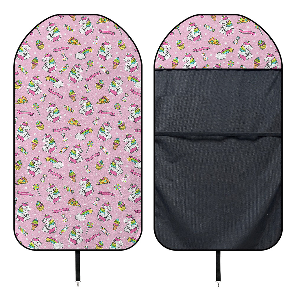 Pink Girly Unicorn Pattern Print Waterproof Car Seat Cover