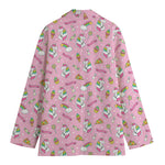 Pink Girly Unicorn Pattern Print Women's Blazer