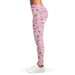 Pink Girly Unicorn Pattern Print Women's Leggings