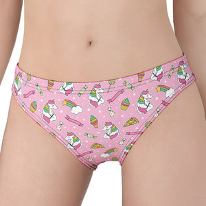 Pink Girly Unicorn Pattern Print Women's Panties