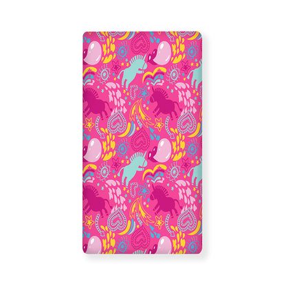 Pink Girly Unicorn Print Baby Crib Sheet