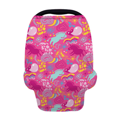 Pink Girly Unicorn Print Baby Seat Cover