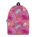 Pink Girly Unicorn Print School Backpack