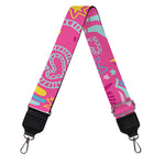 Pink Girly Unicorn Print Bag Strap