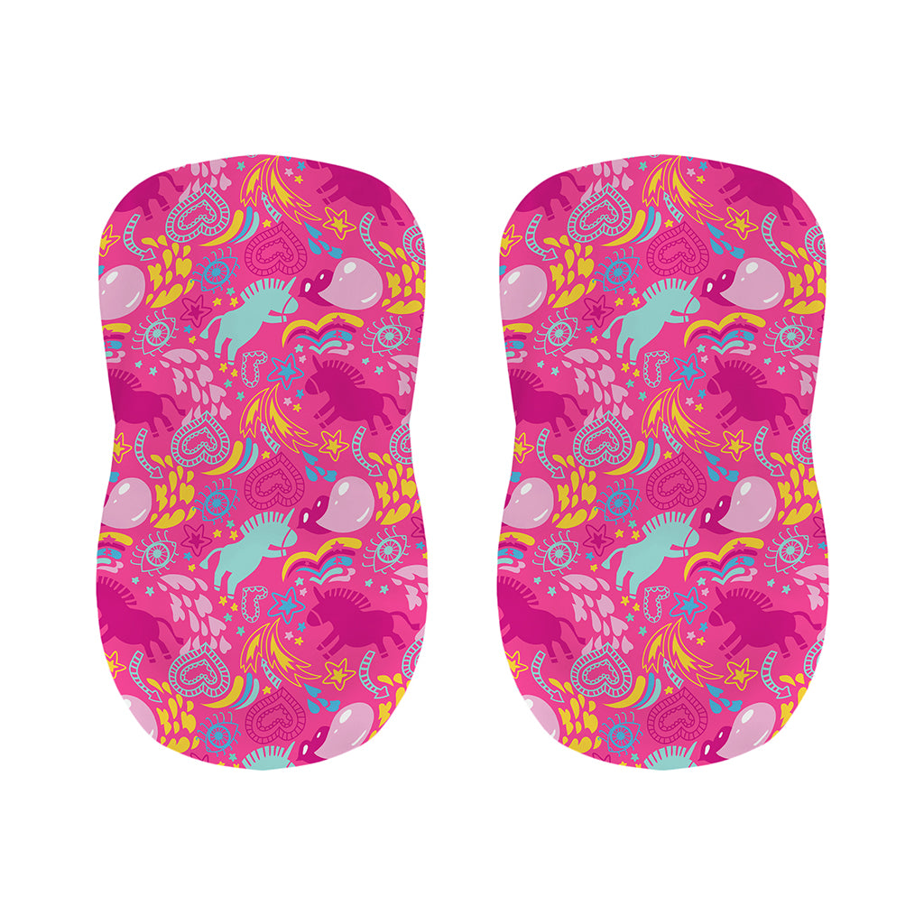 Pink Girly Unicorn Print Bar Stool Covers