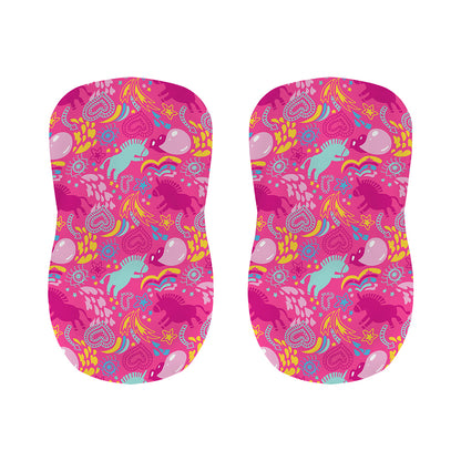 Pink Girly Unicorn Print Bar Stool Covers