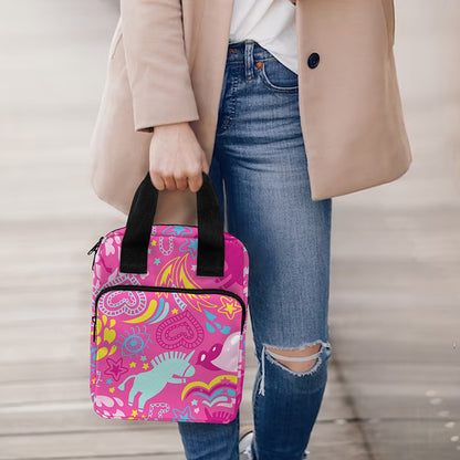 Pink Girly Unicorn Print Bible Tote Bag