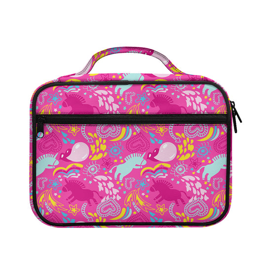Pink Girly Unicorn Print Briefcase Bible Bag