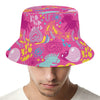 Pink Girly Unicorn Print Bucket Hat