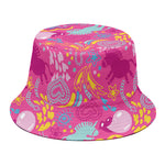 Pink Girly Unicorn Print Bucket Hat