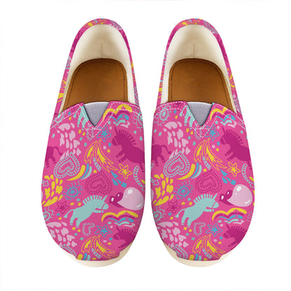 Pink Girly Unicorn Print Casual Shoes