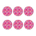 Pink Girly Unicorn Print Coaster Set