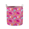 Pink Girly Unicorn Print Collapsible Laundry Basket