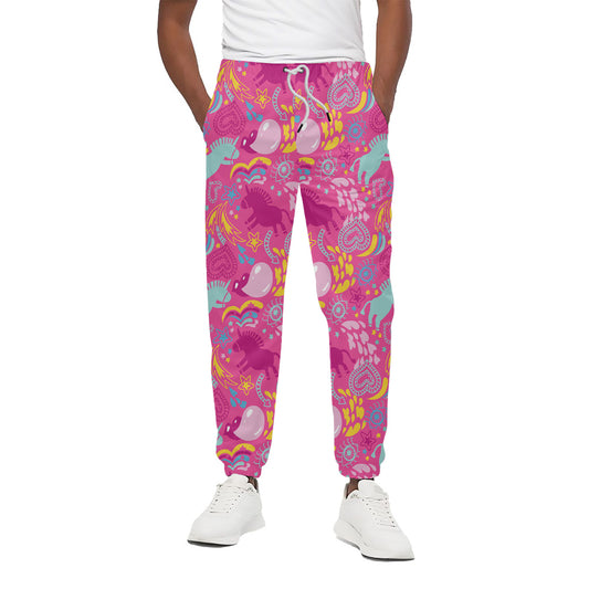 Pink Girly Unicorn Print Cotton Pants