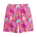 Pink Girly Unicorn Print Cotton Shorts