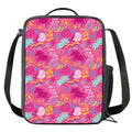 Pink Girly Unicorn Print Crossbody Lunch Bag