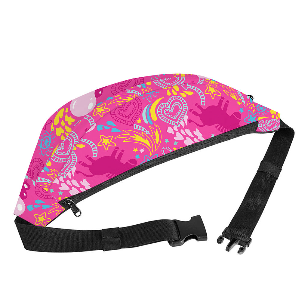 Pink Girly Unicorn Print Fanny Pack