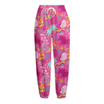 Pink Girly Unicorn Print Fleece Lined Knit Pants