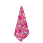 Pink Girly Unicorn Print Hand Towel