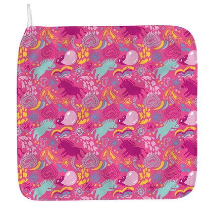 Pink Girly Unicorn Print Hand Towel