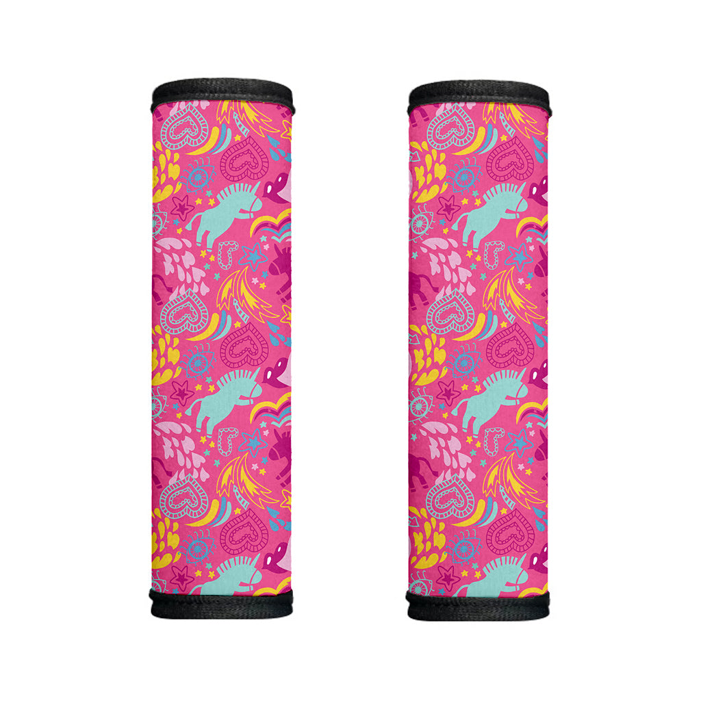 Pink Girly Unicorn Print Handle Covers