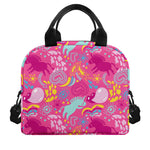 Pink Girly Unicorn Print Insulated Lunch Bag