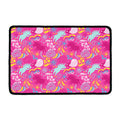 Pink Girly Unicorn Print Kitchen Mat