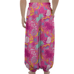 Pink Girly Unicorn Print Lantern Pants