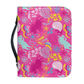 Pink Girly Unicorn Print Leather Bible Cover