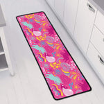 Pink Girly Unicorn Print Long Kitchen Mat
