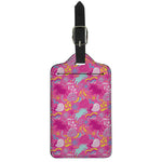 Pink Girly Unicorn Print Luggage Tag