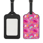 Pink Girly Unicorn Print Luggage Tag