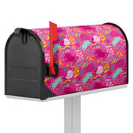 Pink Girly Unicorn Print Mailbox Cover